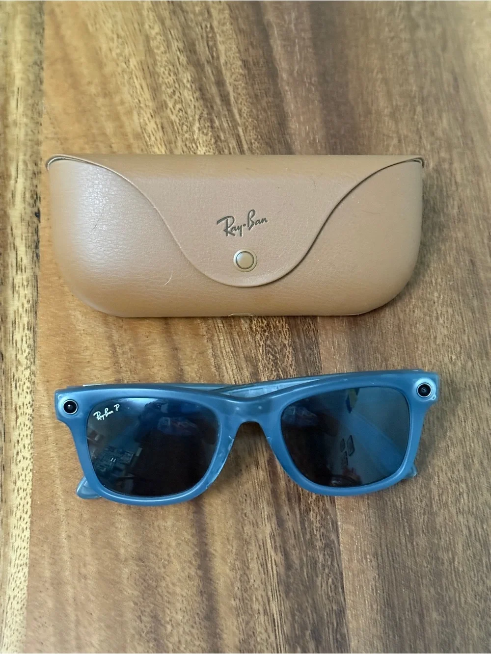 Meta Ray-Ban Sunglasses (1st Gen) with Brown Case